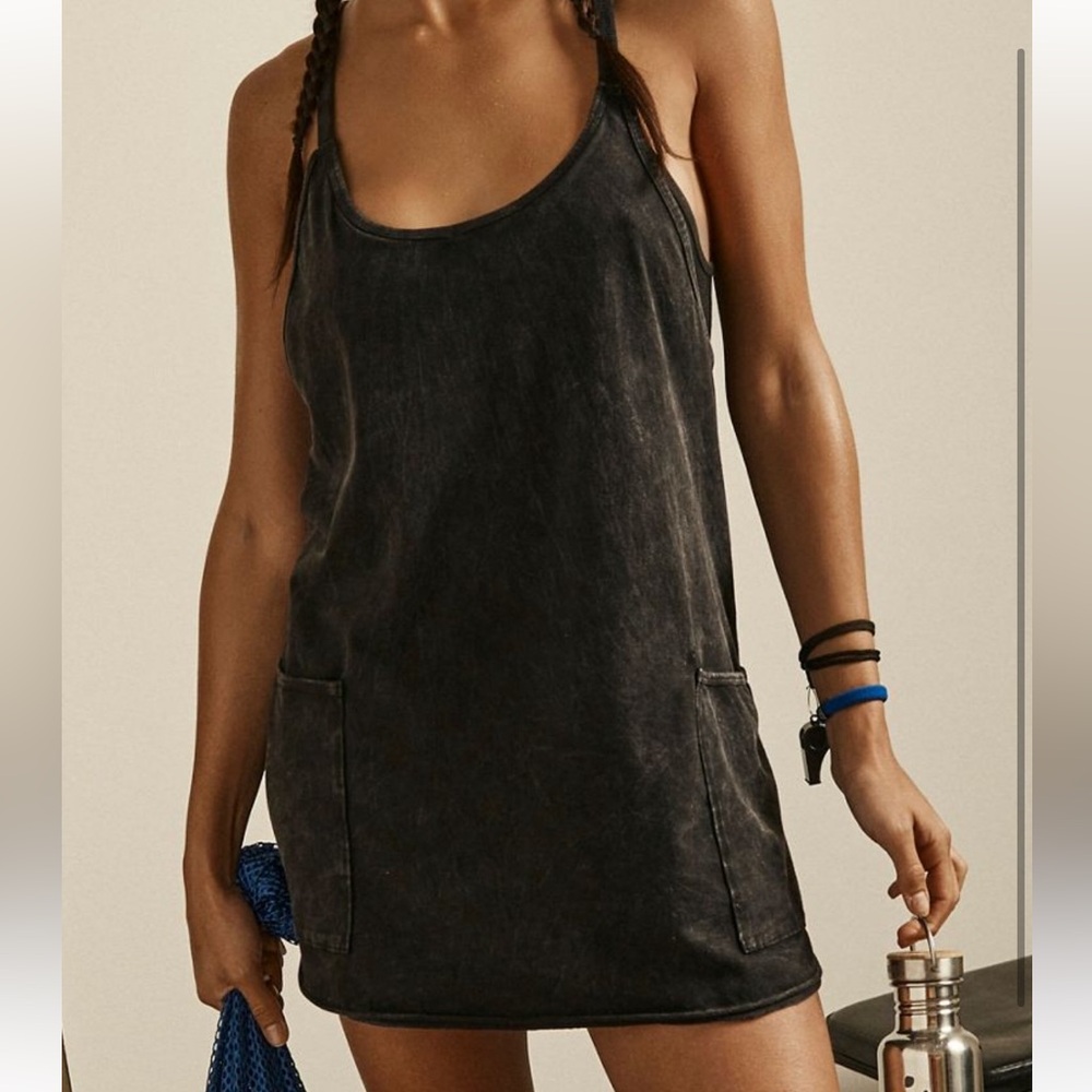 Free People Hot Shot Mini Dress - black medium, lightly used